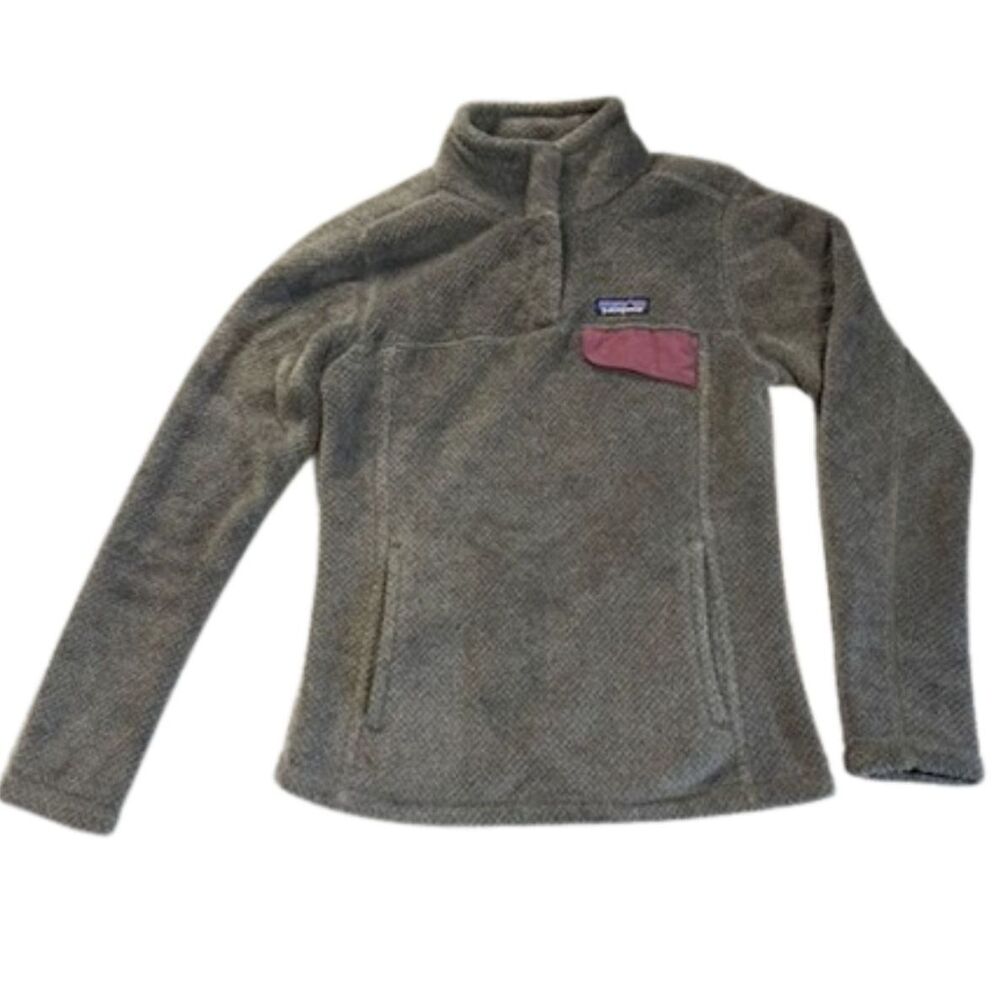 Patagonia Los Gatos 1/4 Snap Fleece Pullover Women's XS Gray High Pile